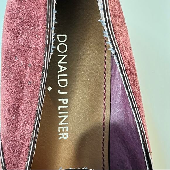 Donald J Pilner Merlot Suede Loafer Shoe 6M - Picture 5 of 9